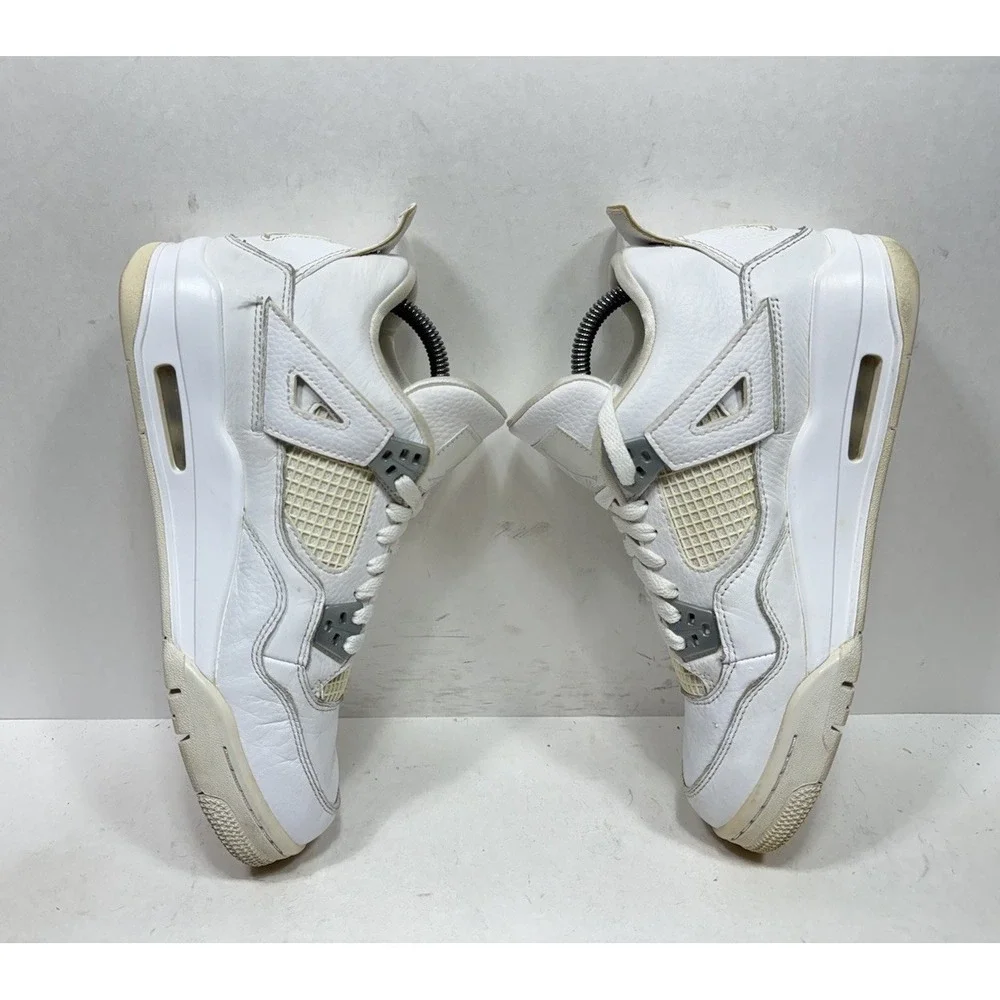 Nike Air Jordan 4 2017 Pure Money 408452-100 White Shoes Size 7Y / Womens 8.5